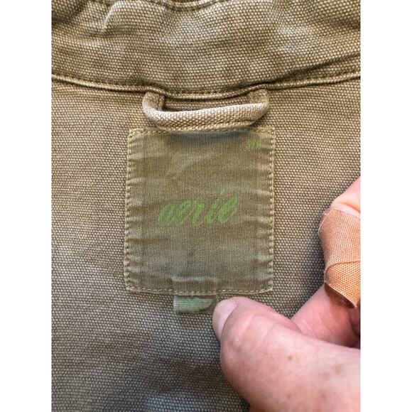 Aerie LumberJane Army Jacket Womens SMALL Olive Green Oversized - Picture 4 of 9